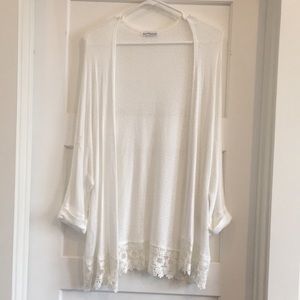 NEVER WORN Beautiful Cardigan w/ Lace Detail
